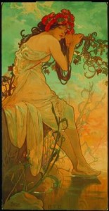 Alfons Mucha, Léto, 1896, zdroj: www.moravska-galerie.cz