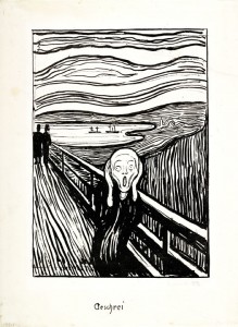 Edvard Munch, Geschrei, 1895 © VBK Wien, 2009, zdroj: www.leopoldmuseum.org Edvard Munch, Geschrei, 1895 © VBK Wien, 2009, zdroj: www.leopoldmuseum.org