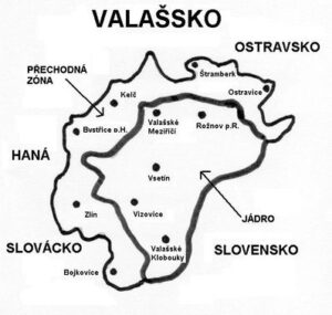 mapa Valašska, zdroj:https://www.ic-vsetin.cz/3/