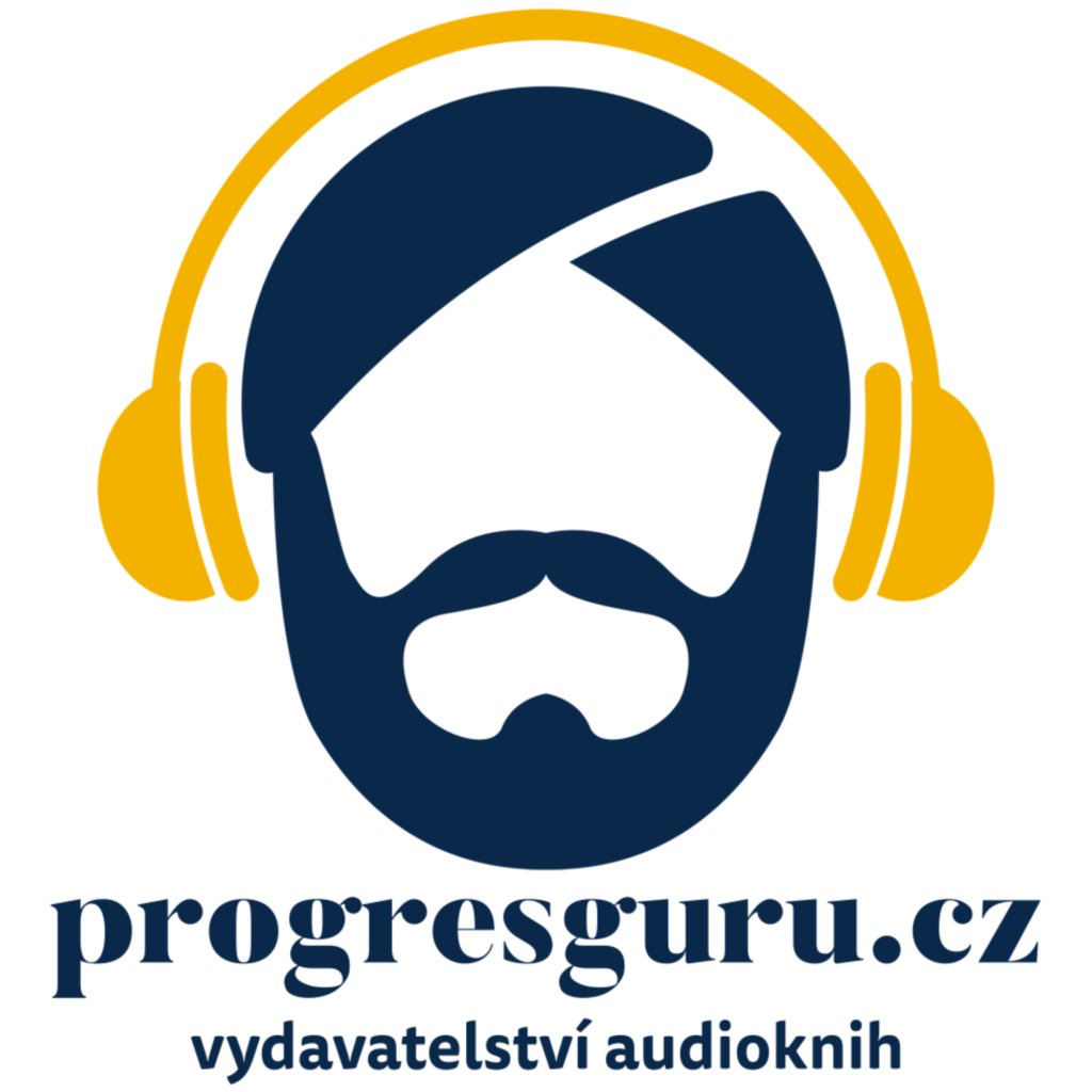 logo progresguru audioknihy bilepozadi